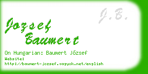jozsef baumert business card